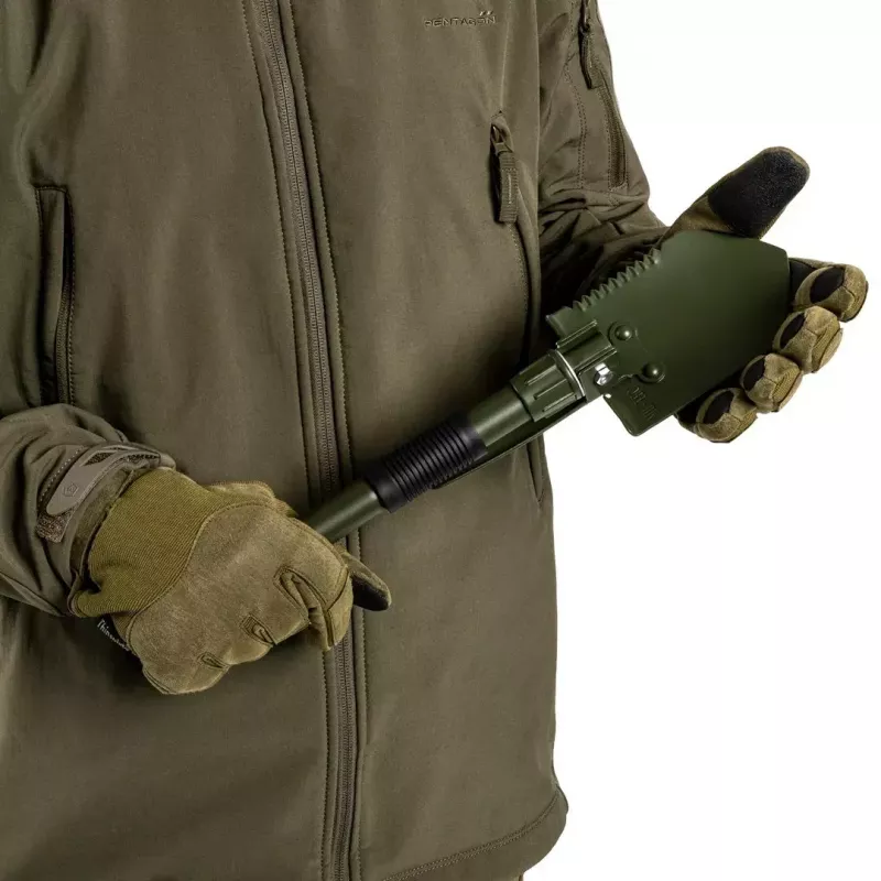 Kokkupandav Labidas Mil-Tec Mini II — kompaktne kaevamistööriist, 405 mm pikkus, 100 mm tera, 560 g, kokkupandav (15,5 x 10 x 6,5 cm)