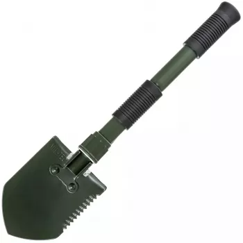 Kokkupandav Labidas Mil-Tec Mini II — kompaktne kaevamistööriist, 405 mm pikkus, 100 mm tera, 560 g, kokkupandav (15,5 x 10 x 6,5 cm)
