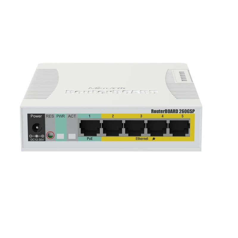 MIKROTIK RB260GSP - 4 pordiga Gigabit lüliti + PoE