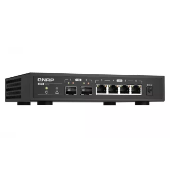 QNAP QSW-2104-2S võrgulüliti, haldamata 2.5G Ethernet, must