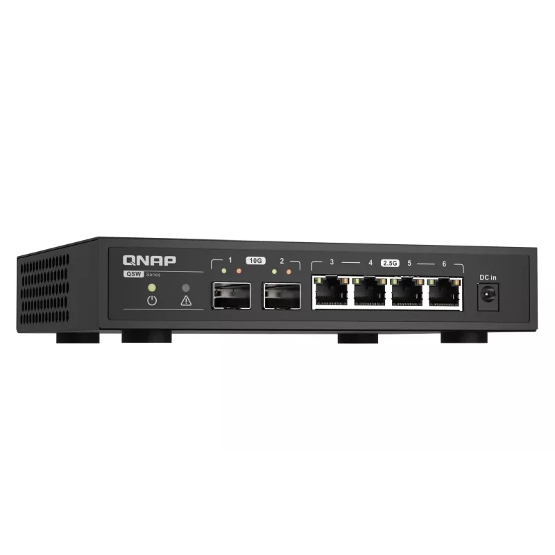 QNAP QSW-2104-2S võrgulüliti, haldamata 2.5G Ethernet, must