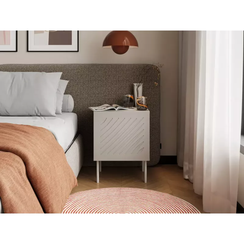 Öökapp Cama meble SIENA 44,5×40×59 cm, cashmere matt, MDF ja puitlaastplaat, komplektis 2 tk