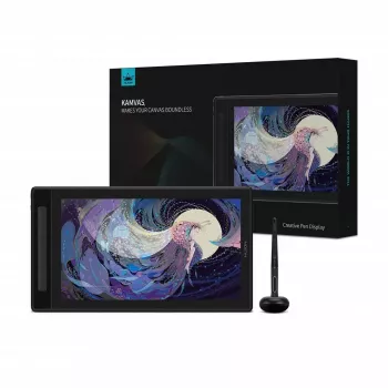 Graafikatahvel HUION Kamvas Pro 16 GT1602 15,8-tolline 2.5K IPS-ekraan, 8192 survetaset, 8 programmeeritavat klahvi, USB-C/HDMI