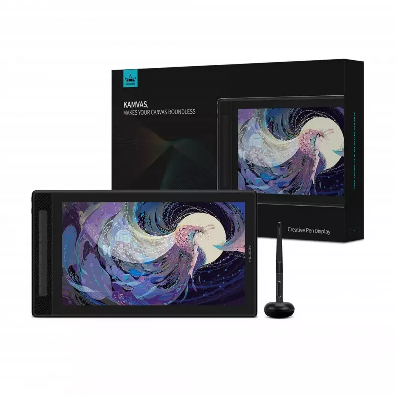 Graafikatahvel HUION Kamvas Pro 16 GT1602 15,8-tolline 2.5K IPS-ekraan, 8192 survetaset, 8 programmeeritavat klahvi, USB-C/HDMI