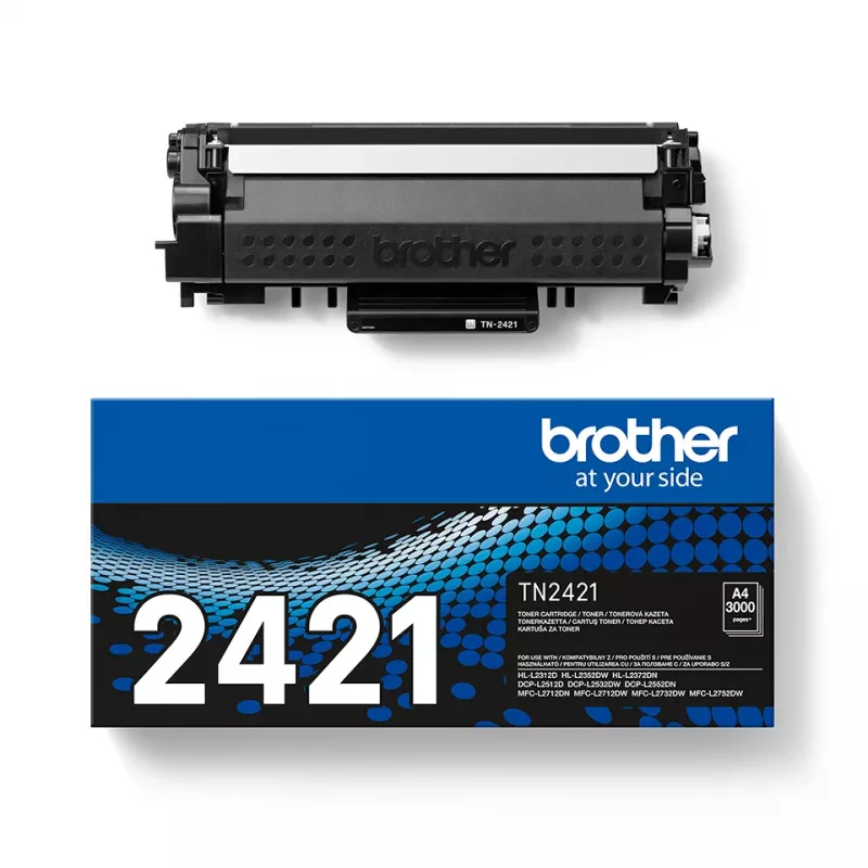 Tonerikassett Brother TN-2421 Must, originaal laserkassett, 1 tk, ühildub Brother printeritega