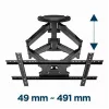 Seinale kinnitatav telerialus Gembird WM-75ST-01 32–75-tollistele ekraanidele, VESA 600x400, 45,5 kg, reguleeritav kaugus 4,9–49,1 cm, kaldenurk -5°–8°