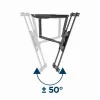 Seinale kinnitatav telerialus Gembird WM-75ST-01 32–75-tollistele ekraanidele, VESA 600x400, 45,5 kg, reguleeritav kaugus 4,9–49,1 cm, kaldenurk -5°–8°