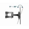Seinale kinnitatav TV-kinnitus GEMBIRD WM-70ST-01 ekraanidele 37 tolli kuni 70 tolli, kalle 0° kuni -20°, pööre ±60°, VESA 200×200–600×400, max 35 kg, must