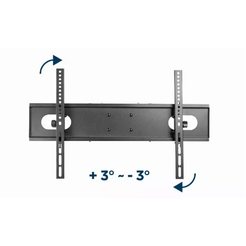 Seinale kinnitatav TV-kinnitus GEMBIRD WM-70ST-01 ekraanidele 37 tolli kuni 70 tolli, kalle 0° kuni -20°, pööre ±60°, VESA 200×200–600×400, max 35 kg, must