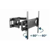 Seinale kinnitatav TV-kinnitus GEMBIRD WM-70ST-01 ekraanidele 37 tolli kuni 70 tolli, kalle 0° kuni -20°, pööre ±60°, VESA 200×200–600×400, max 35 kg, must