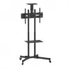 Põrandal seisev teleri- ja monitorikinnitusega trollialus MANHATTAN 461238, mobiilne, must, kõrgus 1803 mm, VESA 200x200–600x400, maksimaalselt 50 kg