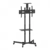 Põrandal seisev teleri- ja monitorikinnitusega trollialus MANHATTAN 461238, mobiilne, must, kõrgus 1803 mm, VESA 200x200–600x400, maksimaalselt 50 kg