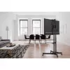 Põrandal seisev teleri- ja monitorikinnitusega trollialus MANHATTAN 461238, mobiilne, must, kõrgus 1803 mm, VESA 200x200–600x400, maksimaalselt 50 kg