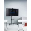 Põrandal seisev teleri- ja monitorikinnitusega trollialus MANHATTAN 461238, mobiilne, must, kõrgus 1803 mm, VESA 200x200–600x400, maksimaalselt 50 kg