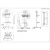 Põrandal seisev teleri- ja monitorikinnitusega trollialus MANHATTAN 461238, mobiilne, must, kõrgus 1803 mm, VESA 200x200–600x400, maksimaalselt 50 kg
