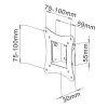 Techly ICA-LCD-900 76,2 cm (30 tolli) Must