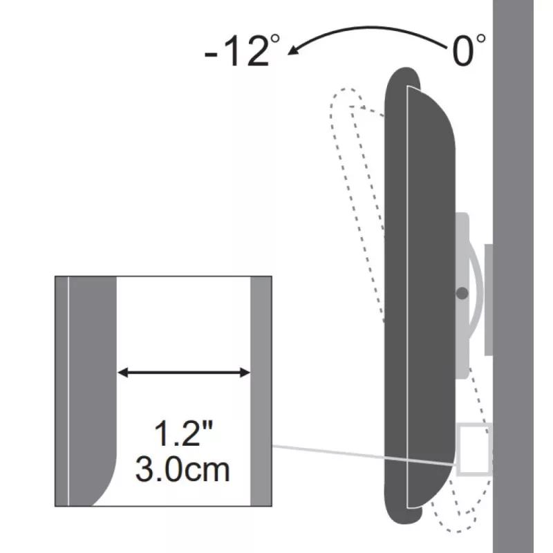 Techly ICA-LCD-900 76,2 cm (30 tolli) Must