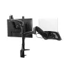 Lauakinnitus TRUST Mara kahe õlaga monitorialus 2 kuvarile kuni 32 tolli – gaasvedru, VESA 75x75–100x100, max 16 kg, klamber, must