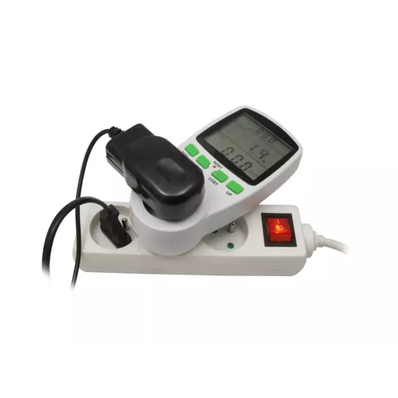 Wattmeeter GreenBlue GB202 võimsusmõõtur 0–9999 W, 3600 W max, 220–240 V, 16 A, LCD-ekraan
