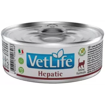 Märg kassitoit Farmina Vet Life Natural Diet Cat Hepatic 85 g — maksafunktsiooni toetav, kana, teraviljavaba, täiskasvanud