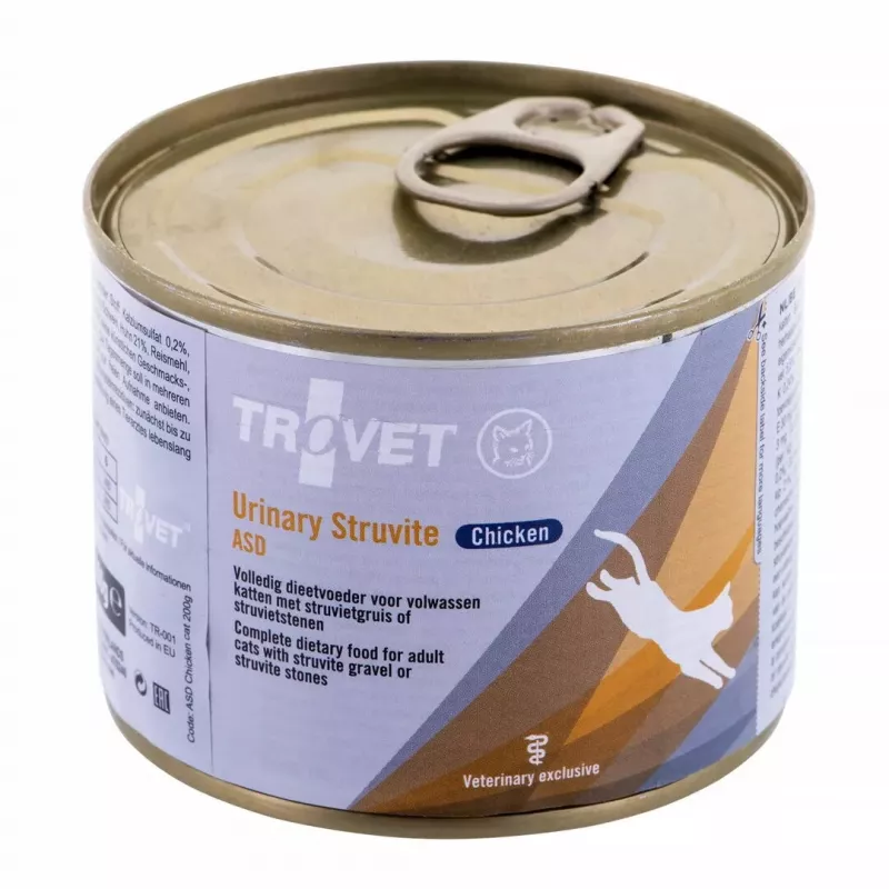 TROVET ASD Urinary Struvite märgtoit kassidele kanaga, 200 g