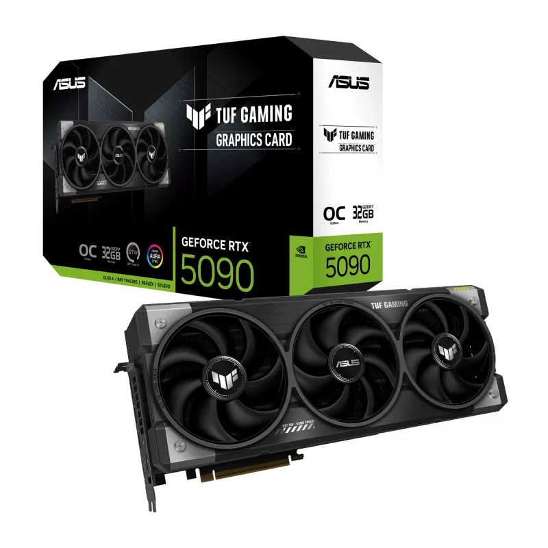 Graafikakaart ASUS TUF Gaming GeForce RTX 5090 — 32 GB GDDR7, 512-bit, PCIe 5.0, 3 ventilaatorit