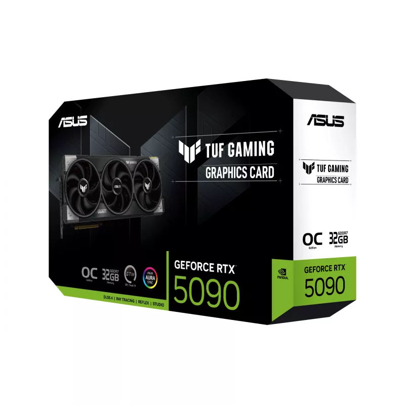 Graafikakaart ASUS TUF Gaming GeForce RTX 5090 — 32 GB GDDR7, 512-bit, PCIe 5.0, 3 ventilaatorit