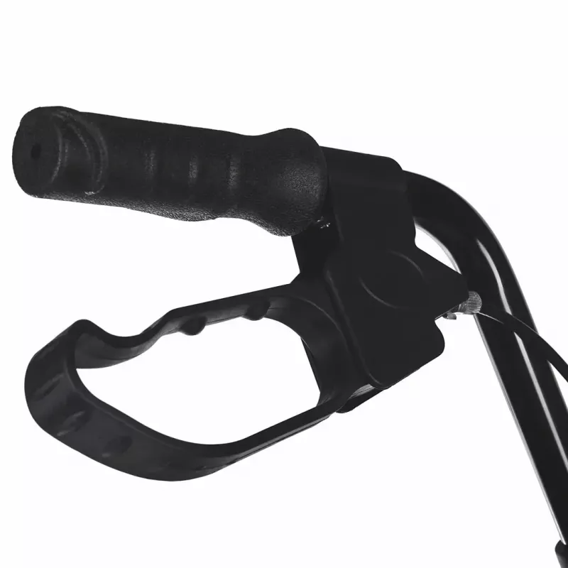 Taastusravi rulaator ActionMed CH100AM — kerge alumiiniumist 4-ratas, reguleeritav kõrgus 700–937 mm, iste 35×32 cm, max koormus 136 kg, kokkupandav