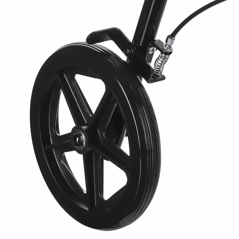 Taastusravi rulaator ActionMed CH100AM — kerge alumiiniumist 4-ratas, reguleeritav kõrgus 700–937 mm, iste 35×32 cm, max koormus 136 kg, kokkupandav