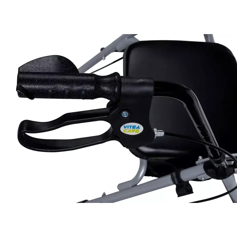 MDH PPC035 ratastel kõndimisraam / rollaator istme ja korviga, alumiinium, kokkupandav, max kandevõime 136 kg
