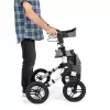 Maastikul kasutatav neljarattaline rulaator TIMAGO RANGER, alumiiniumist, reguleeritav kõrgus 89,5–102,5 cm, koormus 136 kg, kokkupandav