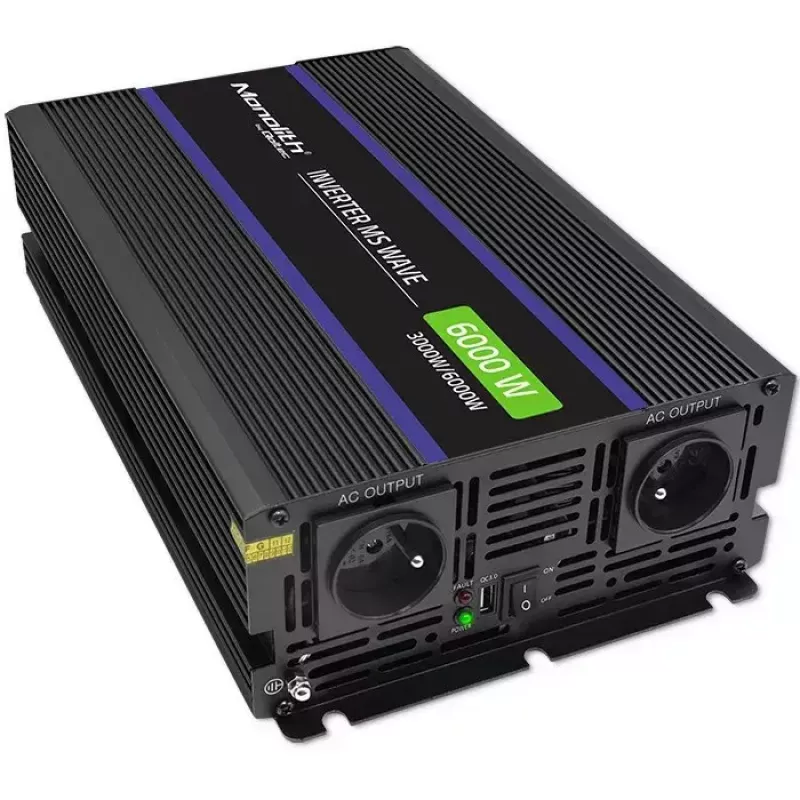Toiteinverter QOLTEC Monolith 6000 MS 12 V kuni 230 V 6000 W