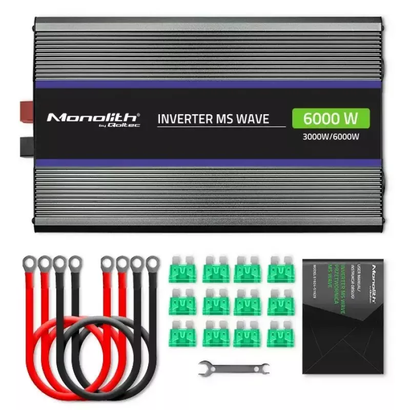Toiteinverter QOLTEC Monolith 6000 MS 12 V kuni 230 V 6000 W