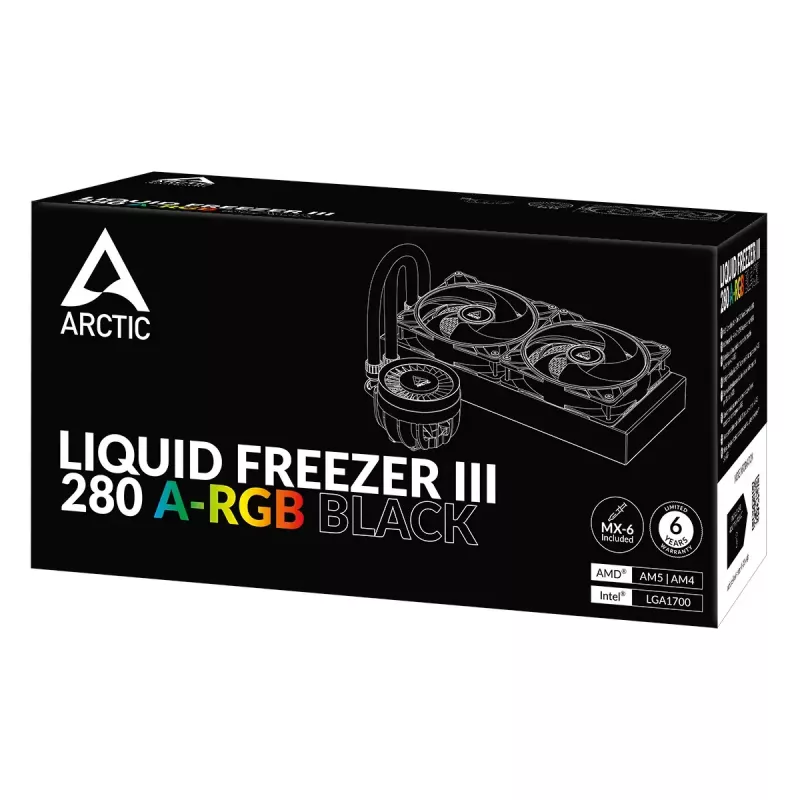 ARCTIC Liquid Freezer III 280 A-RGB - Mitmekülgselt ühilduv protsessori vesijahutusseade A-RGB-ga