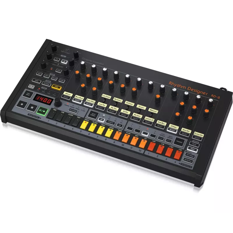 Rütmi- ja trummimasin Behringer RD-8 MKII, kalibreerimisvahemik 10–15000 Hz