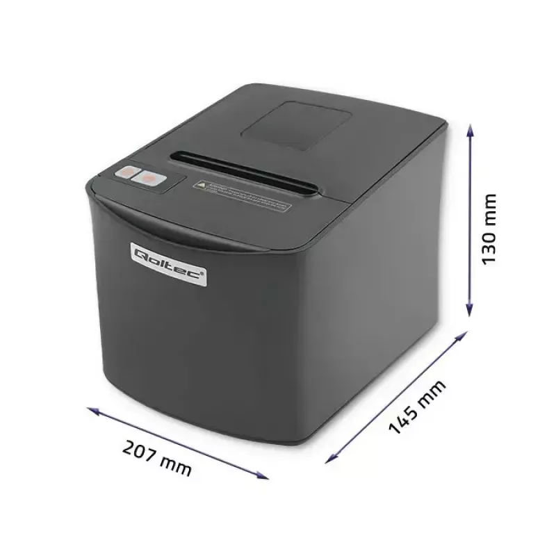 Termoprinter QOLTEC 50256 USB-liidesega — kompaktne müügipunkti printer