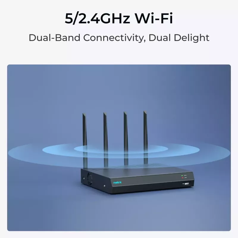 Reolink NVS12W 12-kanaliga Wi-Fi 6 NVR 16MP tugi 2TB HDD