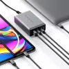Mobiilseadme laadija Satechi ST-TC100GM-EU, 100 W, 2× USB-C, vahelduvvoolu sisend 100–240 V, hall