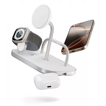 Mobiilseadme laadija ZENS ZEDC29W/00 Kiirlaadimine Juhtmevaba Hõbedane Valge