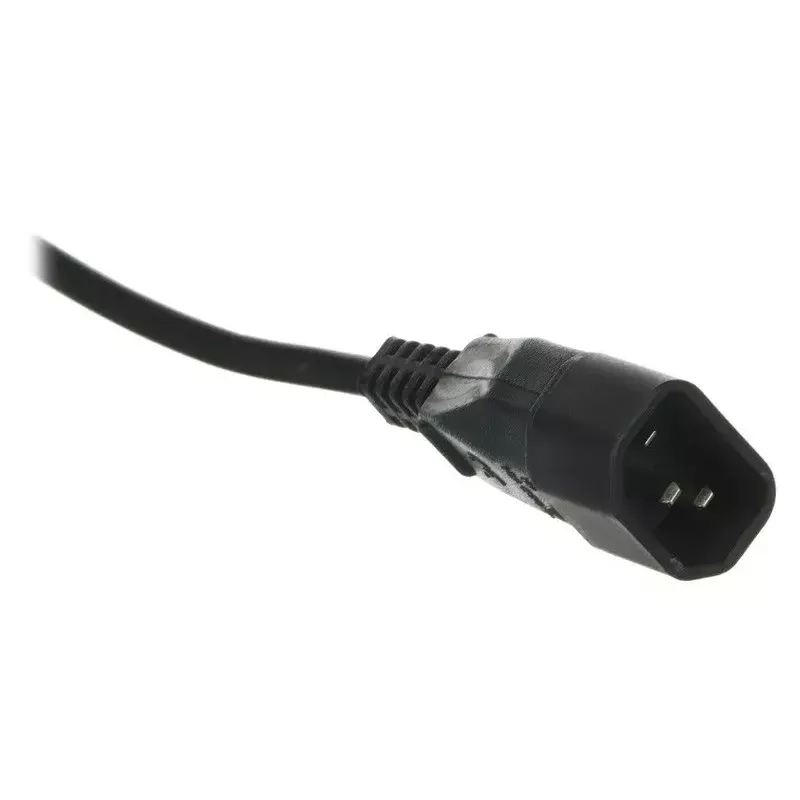 Toitepikenduskaabel ActiveJet COMBO-IEC-3G/1.5M — 3-sooneline IEC-pistik, 1,5 m, 3 vahelduvvoolu pesa, 230 V/50 Hz, 10 A, must