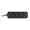 ActiveJet 3GNU-1.5M-C pikendusjuhe — 3 pistikupesa, 1,5 m kaabel, 230 V, 10 A, must