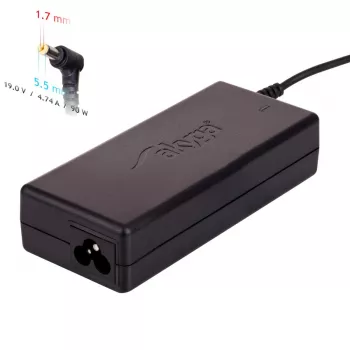 Sülearvuti toiteadapter Akyga AK-ND-12 90W 19V 4,74A vahelduvvoolult alalisvoolule, 100–250V sisend, must