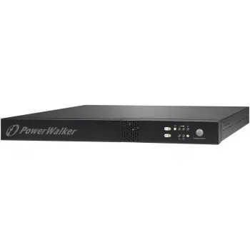Rackmount UPS PowerWalker VFI 1000R/1U — võrgupõhine topeltmuundus, 1 kVA (800 W), 3× C13 pistikupesa, 1U, 12,6 kg
