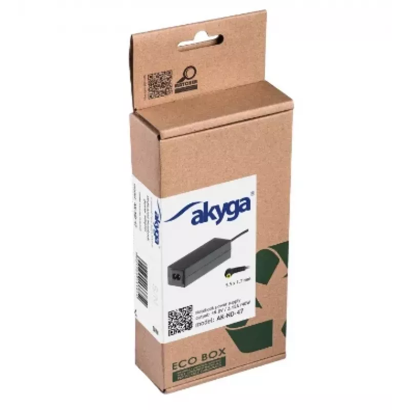 Akyga AK-ND-47 toiteadapter Acer sülearvutitele, 40 W, 19 V / 2,15 A, 5,5 x 1,7 mm