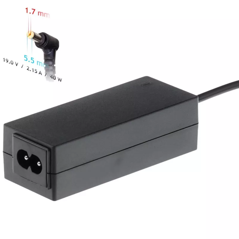 Akyga AK-ND-47 toiteadapter Acer sülearvutitele, 40 W, 19 V / 2,15 A, 5,5 x 1,7 mm