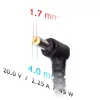 Akyga toiteadapter AK-ND-50 sülearvutitele, 20 V 2,25 A 45 W, pistik 4,0×1,7 mm, 1,2 m kaabel, must