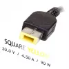 AKYGA sülearvuti toiteadapter – 20V/4,5A, 90W toide ja õhuke Tip (tuntud ka kui Square kollane) pistik