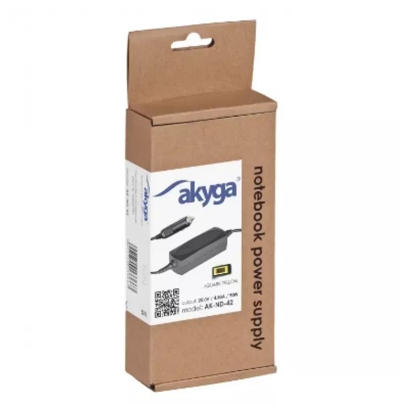 AKYGA sülearvuti toiteadapter – 20V/4,5A, 90W toide ja õhuke Tip (tuntud ka kui Square kollane) pistik