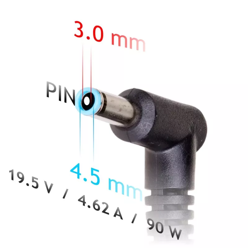 Toiteadapter Akyga AK-ND-53 90W 19,5V 4,62A Dell sülearvutitele, 100–250 V sisend, LED, 1,2 m kaabel