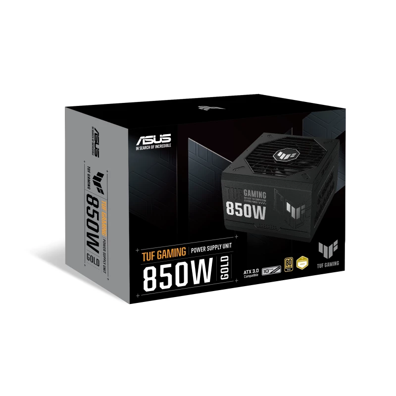 ASUS TUF Gaming 850W Gold toiteplokk 24-pin ATX ATX Must